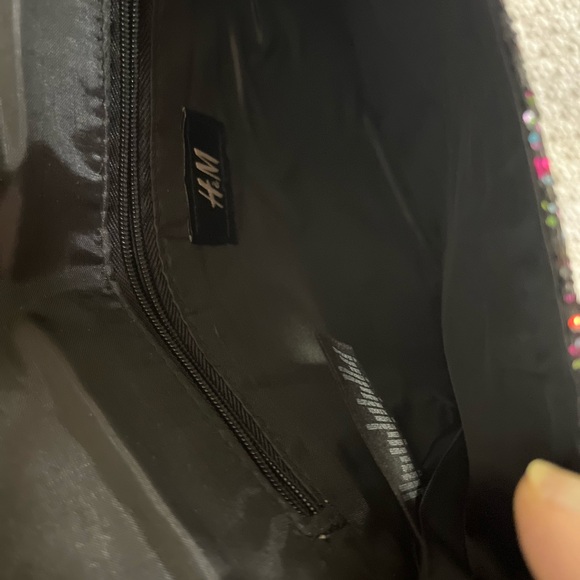 H&M Black Sparkle Glitter Mukti Color Clutch for Evening Wear - Picture 7 of 7